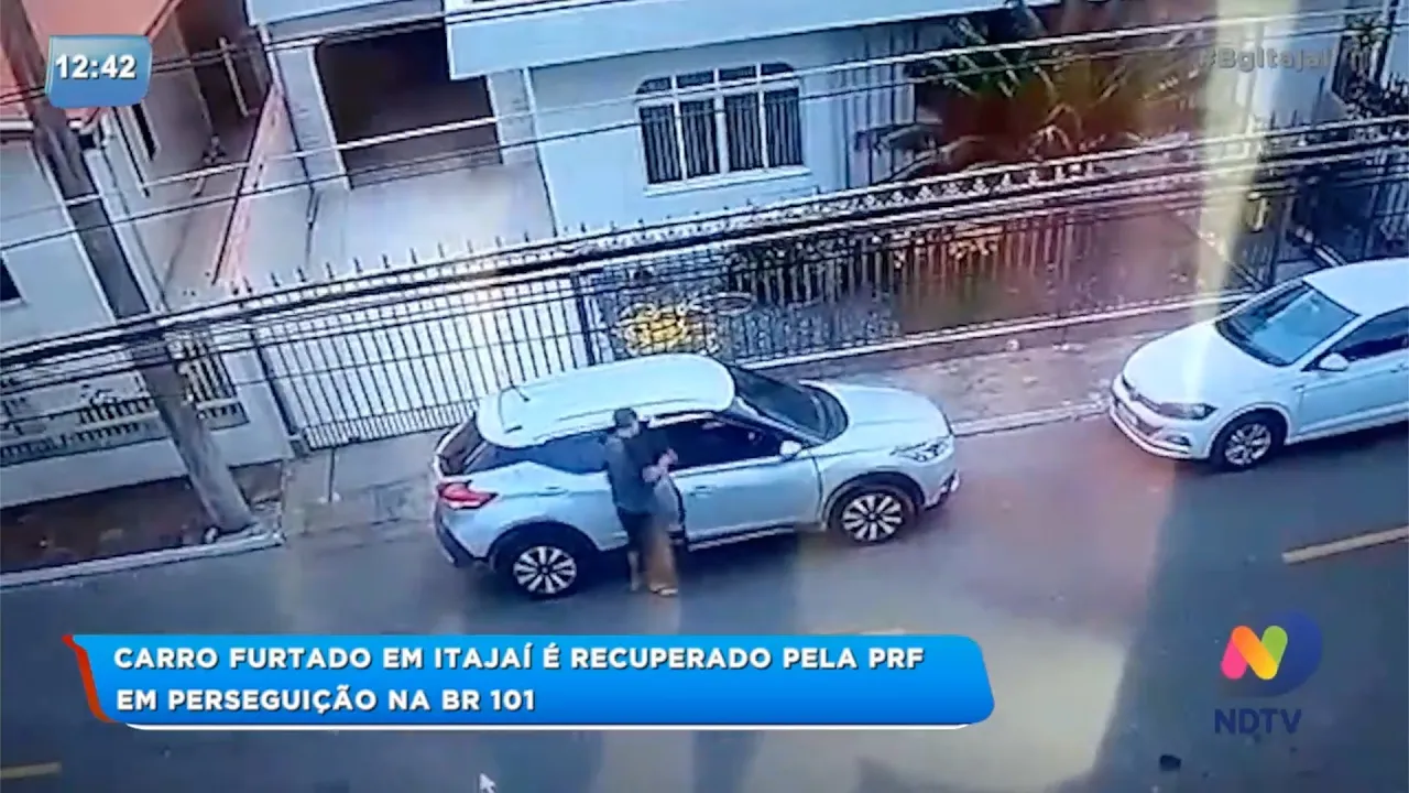 Carro furtado em Itajaí é recuperado pela PRF em perseguição na BR 101