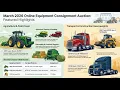 March 2026 Online Equipment Consignment Auction