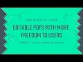 Make your editable PDFs with more user freedom - changeable text fields