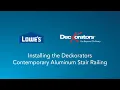 Installing the Deckorators Contemporary Aluminum Stair Railing