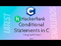 2 Conditional Statements in C Switch Case HackerRank C Solutions Latest