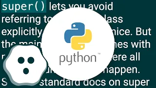 Understanding Python super with -