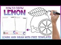 How to Draw a Lemon - Free Dot to Dot Connect the Dots Printable