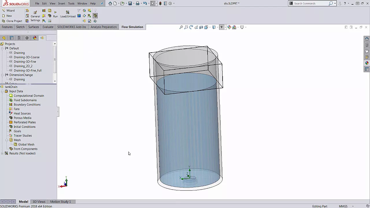 SOLIDWORKS Flow Simulation - Free Surface Flow