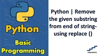 Python Remove the given substring from end of string-using replace