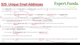 Leetcode 929 Unique Email Addresses Google Interview Java Solution