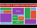 Flutter Rows and Column with Example and Assignment Flutter Beginner Series Code Flipper