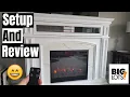 62 INCH GRAND WHITE TILE SURROUND FIREPLACE - ASSEMBLY REVIEW BIGLOTS