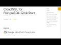 Cloud SQL for PostgreSQL Qwik Start Qwiklab
