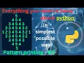 Pattern printing 60 Numbers - 36 pattern printing in python tutorial python full course
