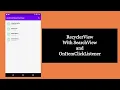 Android recyclerview with and onclicklistener