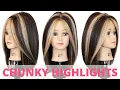 How to do Chunky Highlights Hair Tutorial CHUNKY BLONDE HIGHLGIHTS