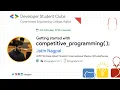 DSC GECR s - Getting Started with Competitive Programming