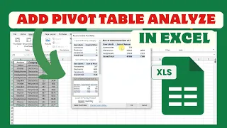 How To Add Pivot Table Analyze In Excel