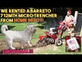 We Rented A Barreto 712MTH Micro Trencher from Home Depot Emotional Fence Installation