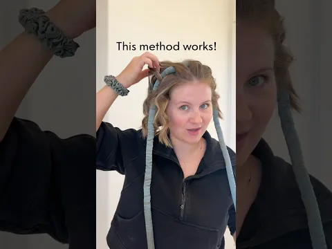 This method works! Heatless curls on short hair 👏