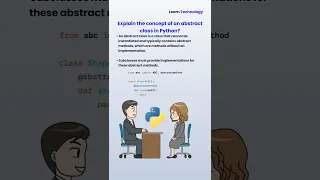 Abstract class in Python Python interview question