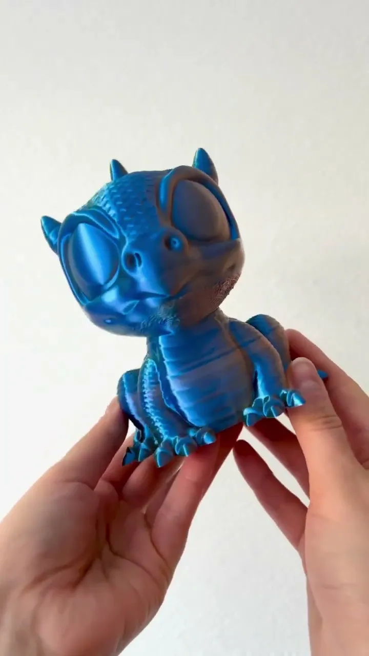Adorable Baby Dragon Figurine / 3MF Included / No Supports
