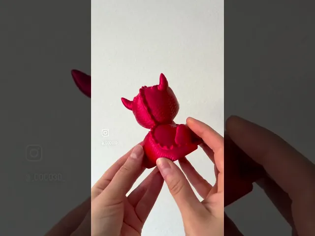 Adorable Baby Dragon Figurine / 3MF Included / No Supports video thumbnail