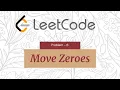 Move Zeroes LeetCode Java Technical Interview