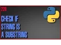 PYTHON Check if string is a substring