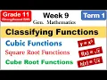 Grade 11 Gen Math Cubic Functions Square Root Function Cube Root Functions Term 1 Week 9