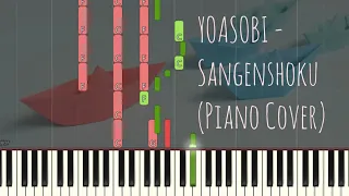Download YOASOBI -  Sangenshoku | 三原色 さんげんしょ| RGB  | Piano Pop Song Tutorial  琴譜 Sheet MP3