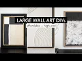 LARGE WALL ART 3 DIY ideas on a budget modern minimalist