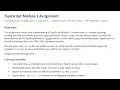 TypeScript Module 1 Assignment Walkthrough