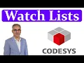 CODESYS Watch Lists