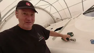 CATAMARAN BUILD – Pure Boatwork – Window Cut Outs and Engine Access  Ep202