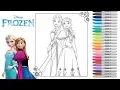 Coloring Elsa and Anna Frozen Coloring Page Coloured Sharpie Copic Markers