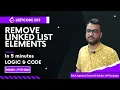 LeetCode 203 - Remove Linked List Elements Python Solution Explained in Hindi