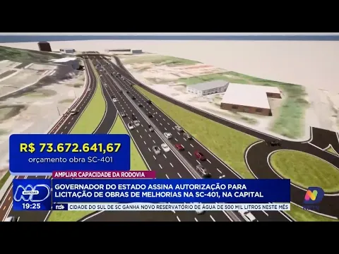 Obras de melhoria na SC-401: governador autoriza licitação para ampliação