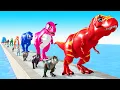 Download Lagu Paint Animals Dinosaur T-Rex Herbivores and Carnivores Dinosaurs Fountain Crossing Animal Cartoon