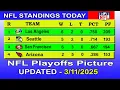 NFL playoffs picture NFL standings 2025 nfl standings today 2025