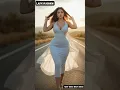 Download Lagu A Curvy Model In A Tight White Wrap Dress #model #fashion #ladyxfashion #aiart #catmother