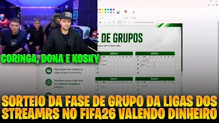 CORINGA, DONA E KOSKY FIZERAM O CHAVEAMENTO DA FASES DE GRUPOS DO FIFA26!
