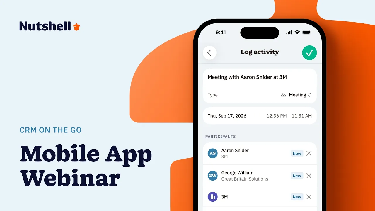 Nutshell's Mobile CRM - Mobile App Webinar