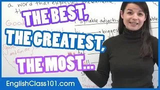 How to use Superlative Adjectives Best Greatest Most - Basic English Grammar