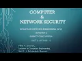 CNS Unit 3 Lecture 9 Secure Hash Algorithm - 1 SHA-1