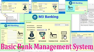 Bank Management System Basic for Beginners 2023 - Java Maven Application Netbeans w MYSQL Server