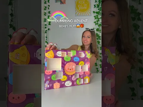 [ASMR] UNBOXING A *GIANT* DUMPLING ADVENT CALENDAR 2026!!😱✨⁉️ (BOXES 11-17!!🫢) #Shorts #dumplings