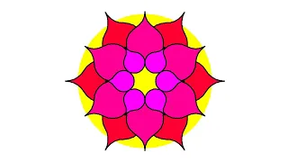 Simple Python Turtle Graphic and Code Simple Mandala 1