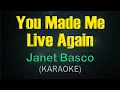 Download Lagu YOU MADE ME LIVE AGAIN / KARAOKE - Janet Basco