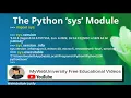 Python The sys module