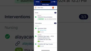 Basic Mobile App AlayaCare Navigation