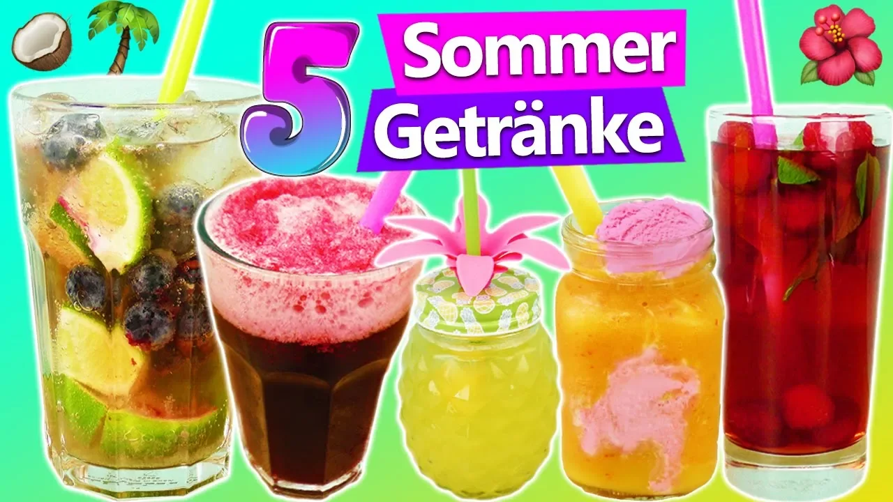 
          
          
          
            
            5 leckere Sommergetränke zum selber machen (ohne Alkohol) Icetea Smoothie Limonade Cocktail Slushy
          
        . 