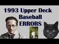 1993 Upper Deck Baseball Errors