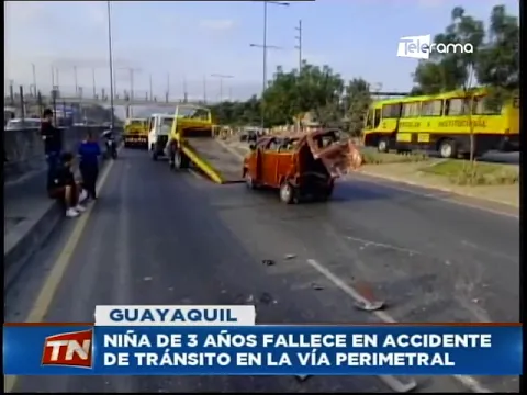 Niña de 3 años fallece en accidente de tránsito en la vía perimetral